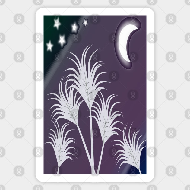 Palms at Night Sticker by RoxanneG